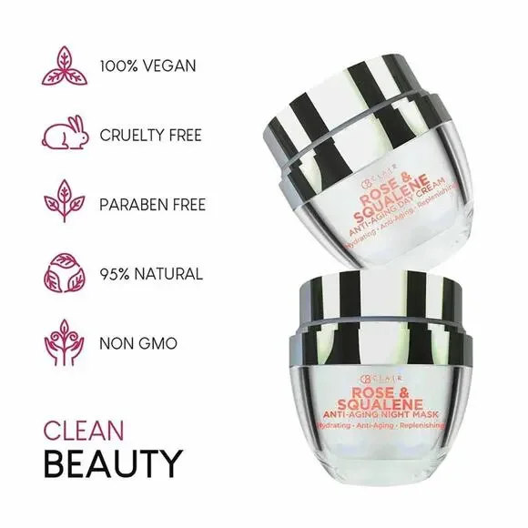Clair Beauty Rose Day Anti Aging Cream & Sleep Mask Gift Set - Picture 4 of 7